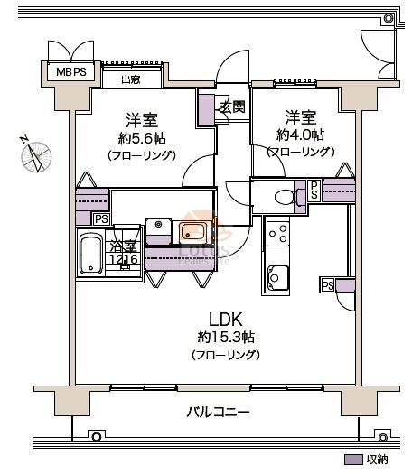 ボヌール高井戸302間取図