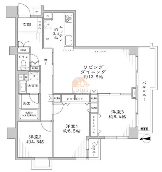 コスモ市ヶ谷202間取図
