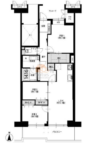 光が丘パークタウン南通り六番街702間取図