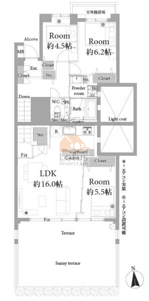 藤和高井戸東ホームズ204間取図