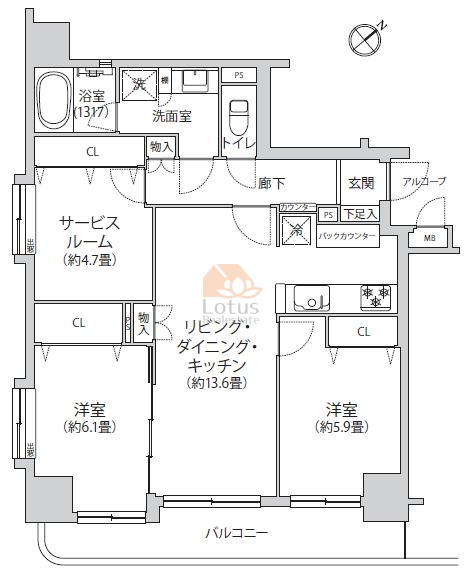 マイキャッスル新小岩902間取図