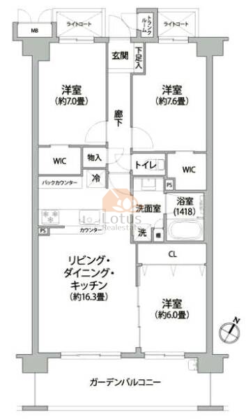 グラン青砥カナーレ607間取図