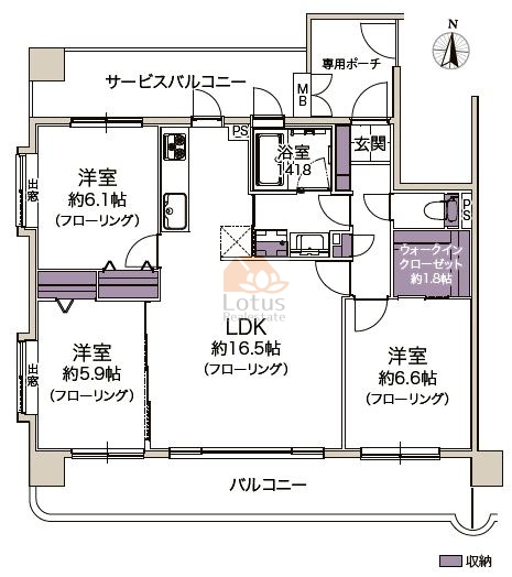 ダイアパレス篠崎601間取図