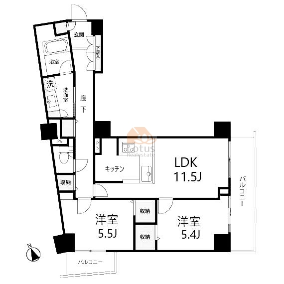 ラフィネ大崎103間取図