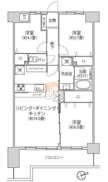 サンライフ新小岩親水公園202間取図