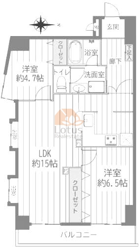 日神パレステージお花茶屋第２502間取図