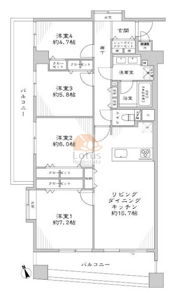 アクシアガーデン南砂510間取図