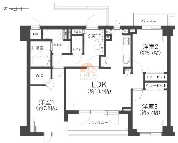 ベルパティオ堀切菖蒲園402間取図