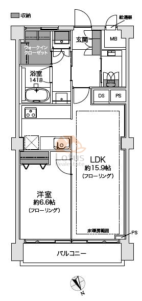 シャトー赤坂台304間取図