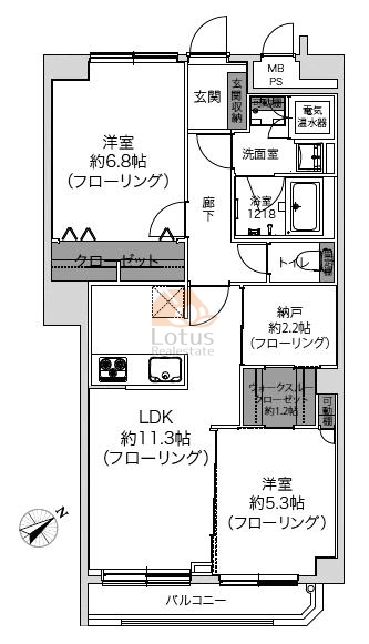 ニューライフ等々力808間取図