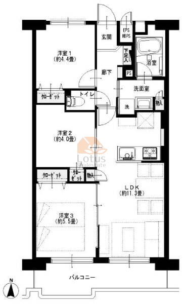 トーア辰巳マンション1014間取図