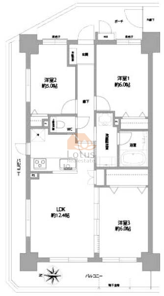 キャッスルマンション亀戸立花弐番館1401間取図