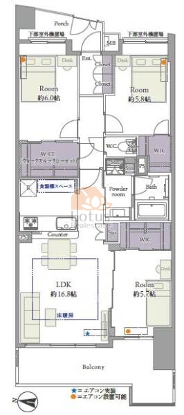 コスモ21ザガーデンズフォート207間取図