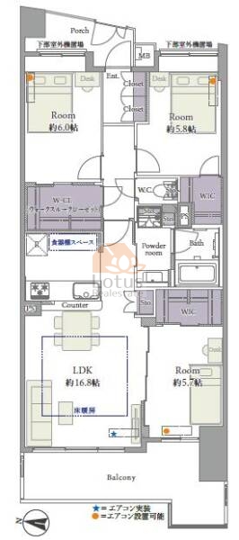 コスモ２１ザガーデンズフォート207間取図