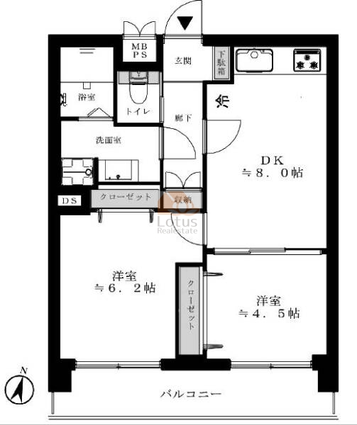 ライオンズマンション浅草三社503間取図