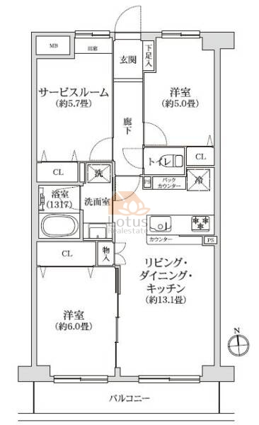 グリーンキャピタル西新井304間取図