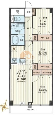 バロール代々木４階間取図