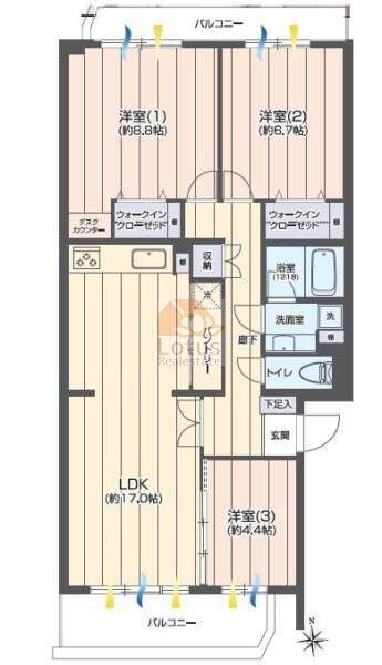 エステート五反野住宅107間取図