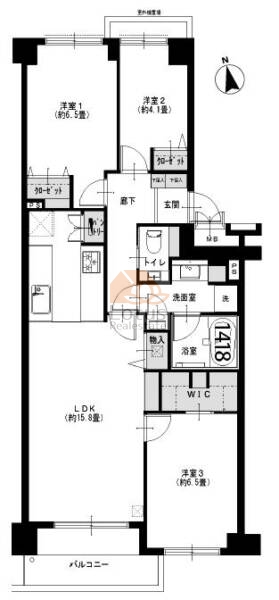 シティコート広尾209間取図