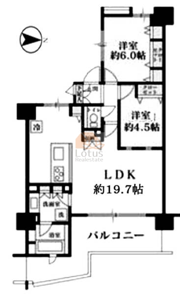 グランシティ天王洲アイル502間取図