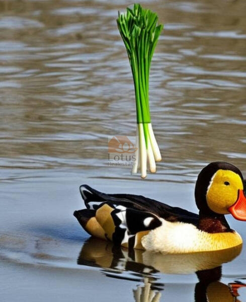 duck_carries_greenoniononhisback