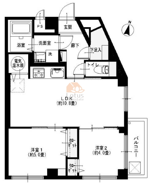 ライオンズマンション赤羽701間取図