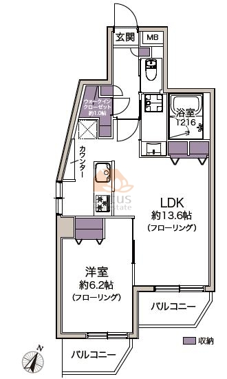 セントヒルズ三軒茶屋604間取図