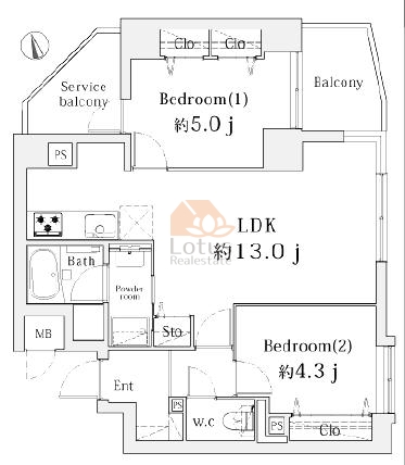 ボヌール亀有1003間取図