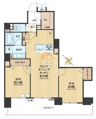 四つ木パークホームズ10階間取図