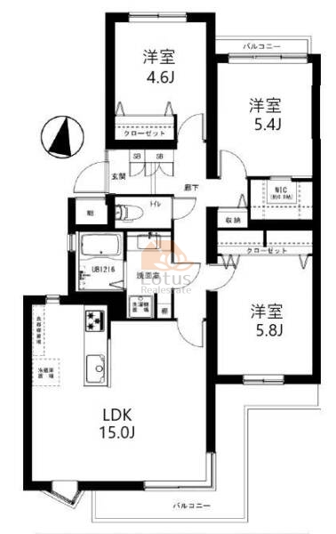 ファミール千歳烏山301間取図