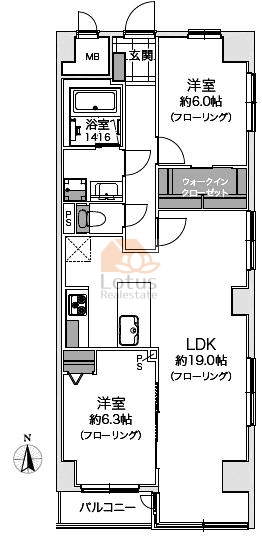 ローザリアン701間取図