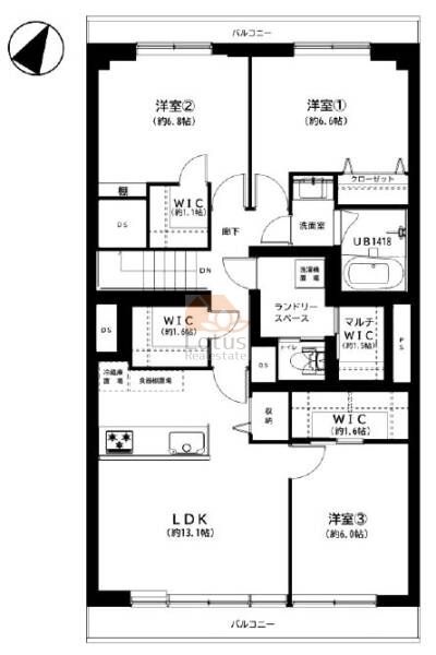 富士見ハイム707間取図