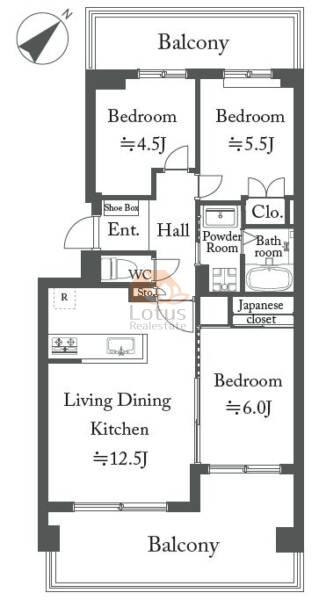 西葛西パークホームズ408間取図