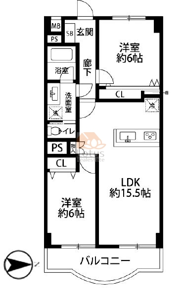 レジョンド諏訪302間取図