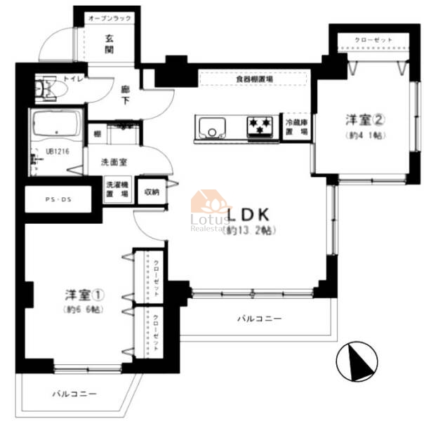 第３弥生コーポ204間取図