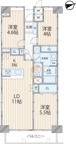 ライオンズマンション南砂町415間取図