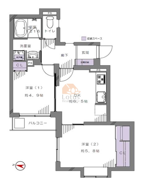 コープ野村荻窪202間取図