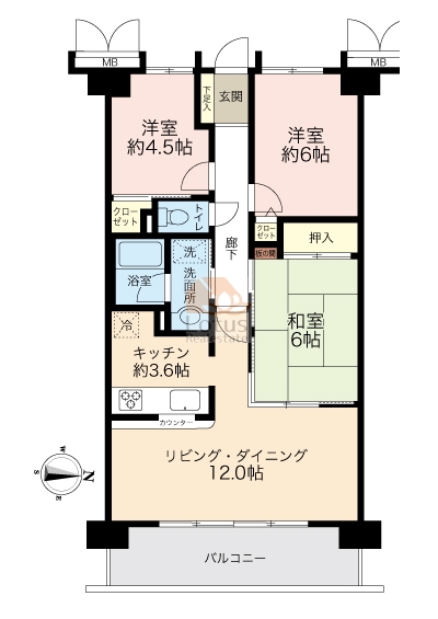 リーベスト玉川上水311間取図