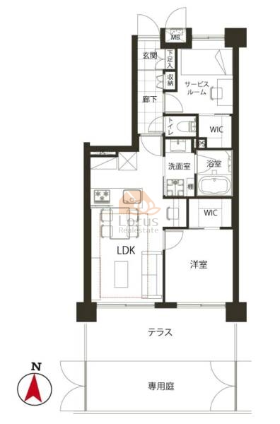 落合南長崎サニーコート103間取図