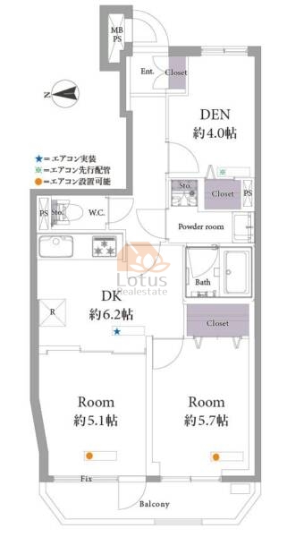 ライオンズマンション五反野駅前通り202間取図