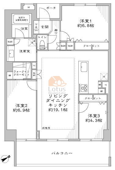 グランブレム練馬高野台704間取図