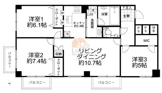 高円寺プラザ1205間取図