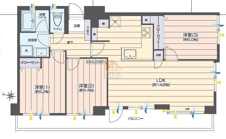 上井草パークホームズ106間取図