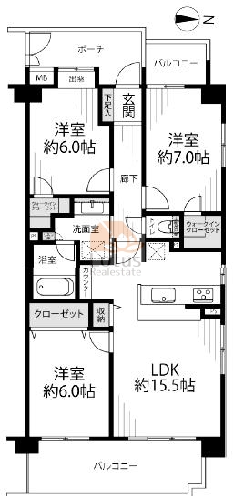 ゼファー西新井プラウディーヌ209間取図