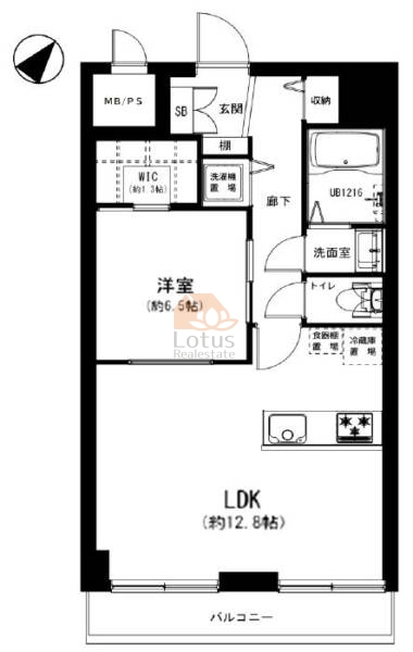 マンション三田802間取図