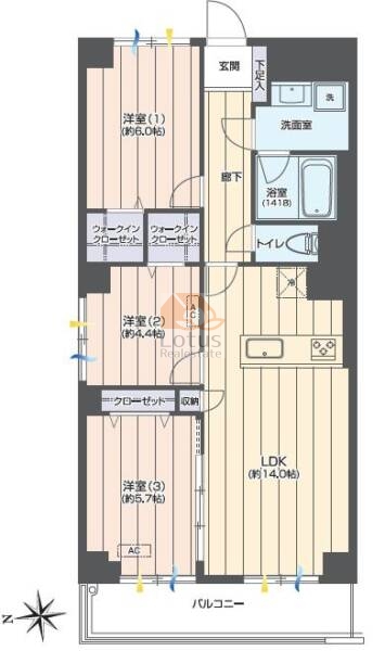 サンシティ西葛西702間取図