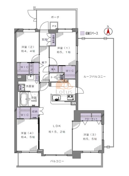 コスモ葛西臨海公園ロイヤルコート808間取図