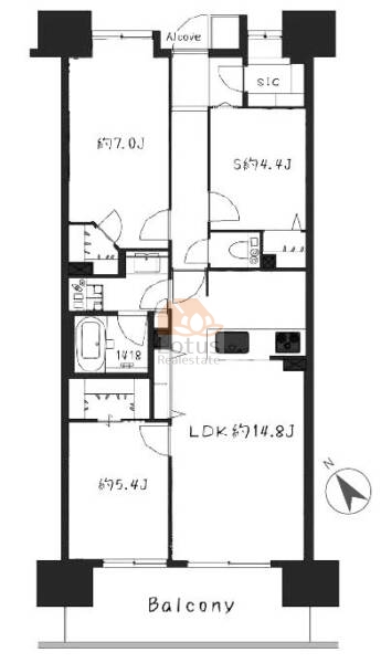 コスモザキャナル東京イースト314間取図