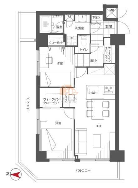 ドルミ錦糸町長谷川ビル609間取図