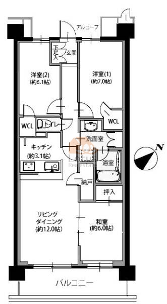 リライズガーデン西新井1034間取図